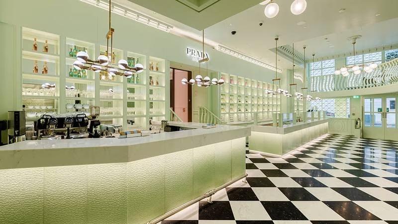 Prada Caffé opens a fashionable pop-up in London’s Harrods